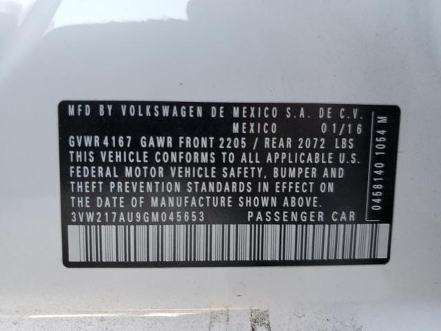 2016 VOLKSWAGEN GOLF S/SE 3VW217AU9GM045653