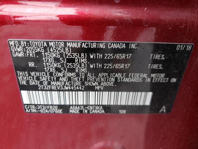 2018 TOYOTA RAV4 LE - 2T3ZFREV3JW445442