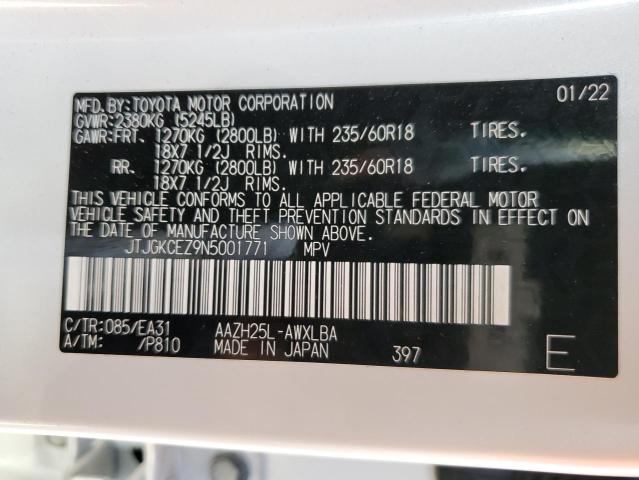 2022 LEXUS NX 350H JTJGKCEZ9N5001771