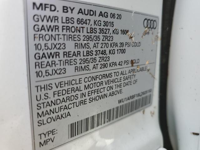 2020 AUDI RS Q8 WU1ARBF18LD025153