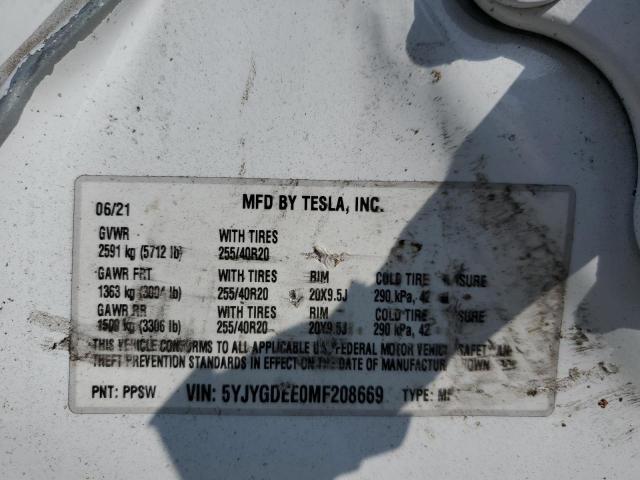 5YJYGDEE0MF208669 Tesla Model Y