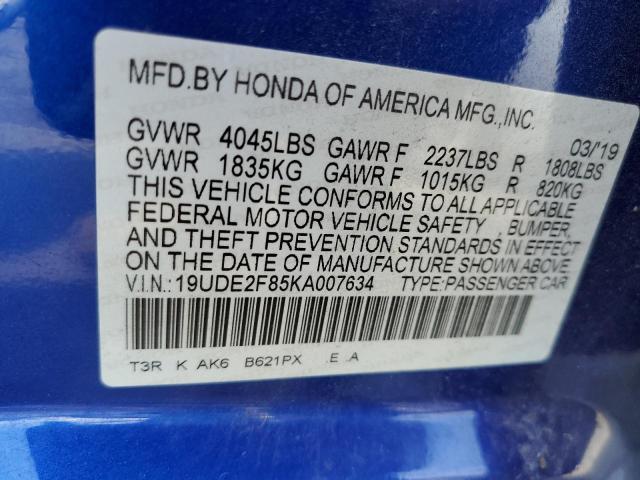 2019 ACURA ILX PREMIU - 19UDE2F85KA007634