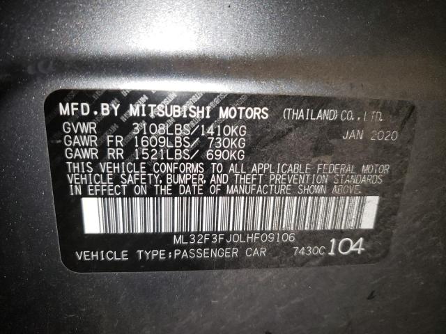 ML32F3FJ0LHF09106 Mitsubishi Mirage G4 Es