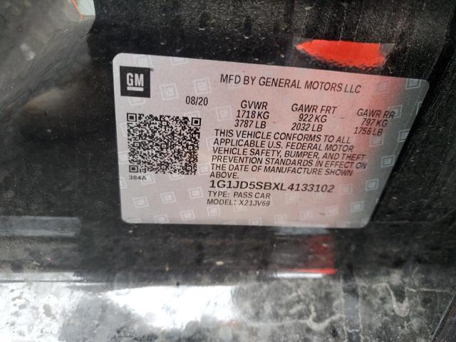 2020 CHEVROLET SONIC LT - 1G1JD5SBXL4133102