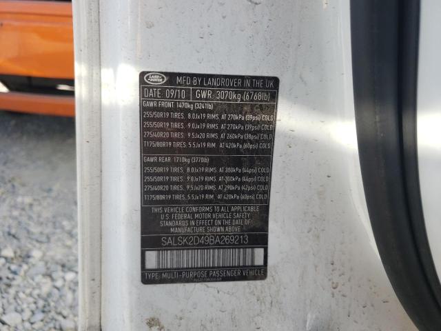 SALSK2D49BA269213 Land Rover Range Rover Sport Lux