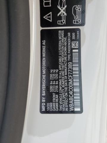 2021 BMW M850XI WBABC4C00MCF77389