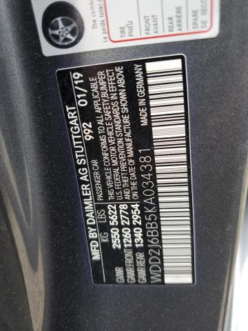 2019 MERCEDES-BENZ CLS AMG 53 WDD2J6BB5KA034381