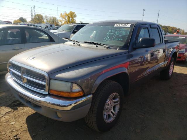 2002 DODGE DAKOTA QUAD SLT VIN: 1B7HL48X02S675163