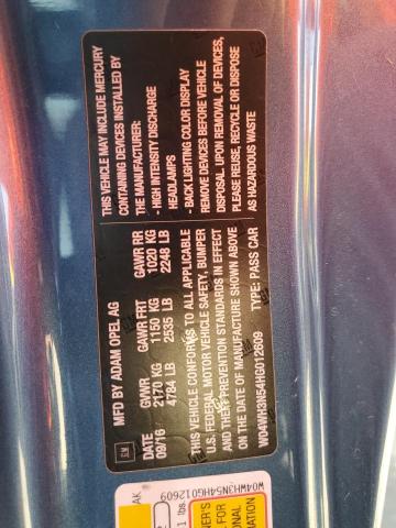 2017 BUICK CASCADA PR W04WH3N54HG012609