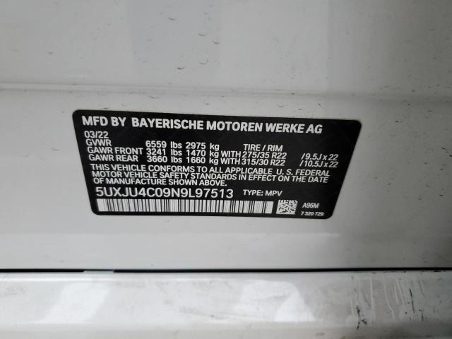2022 BMW X5 M50I 5UXJU4C09N9L97513
