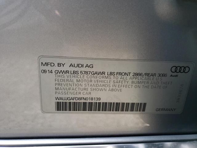 2015 AUDI A8 QUATTRO WAUJGAFD8FN018139