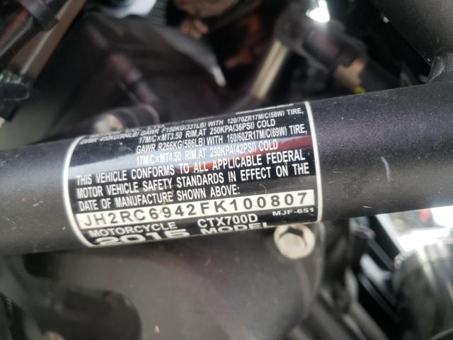 2015 HONDA CTX700 D JH2RC6942FK100807