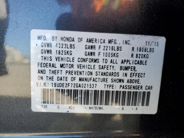 19UDE2F72GA021537 Acura Ilx Premium Tech