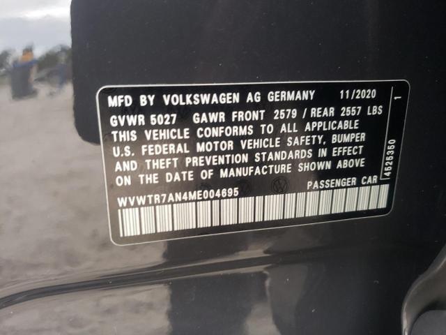 2021 VOLKSWAGEN ARTEON SEL WVWTR7AN4ME004695