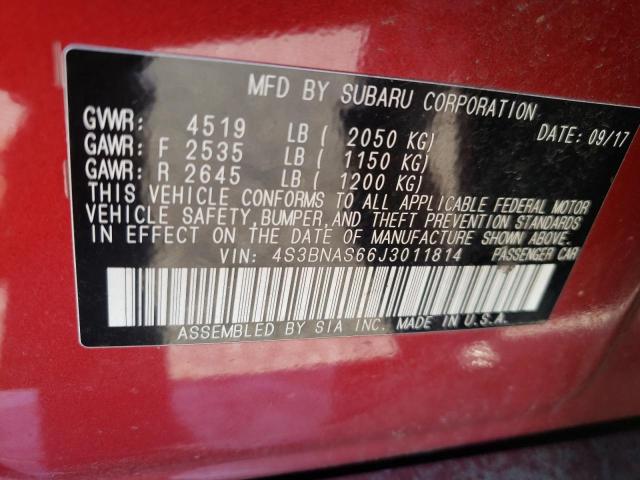 2018 SUBARU LEGACY SPO 4S3BNAS66J3011814