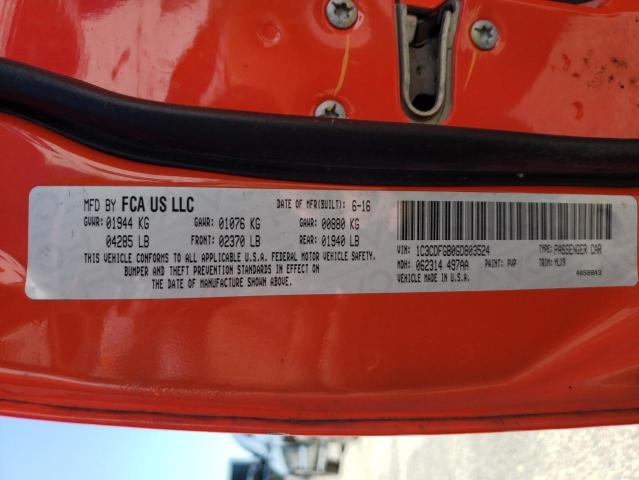 2016 DODGE DART GT SP 1C3CDFGB0GD803524