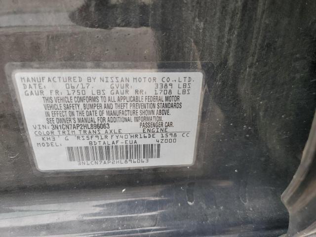 3N1CN7AP2HL896063 Nissan VERSA S