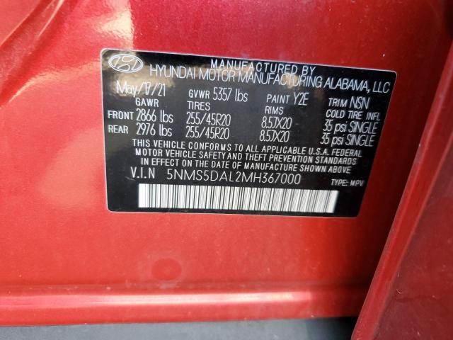 2021 HYUNDAI SANTA FE C 5NMS5DAL2MH367000