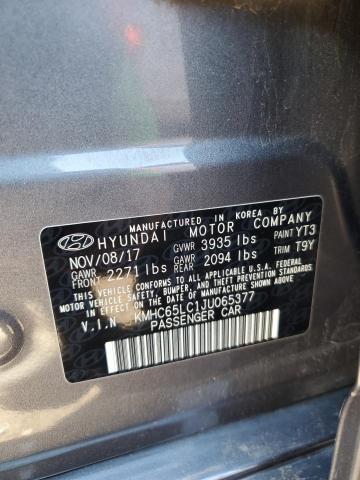 2018 HYUNDAI IONIQ BLUE - KMHC65LC1JU065377