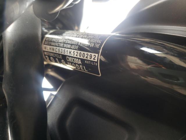 2019 HONDA CMX300 A MLHNC5351K5200292