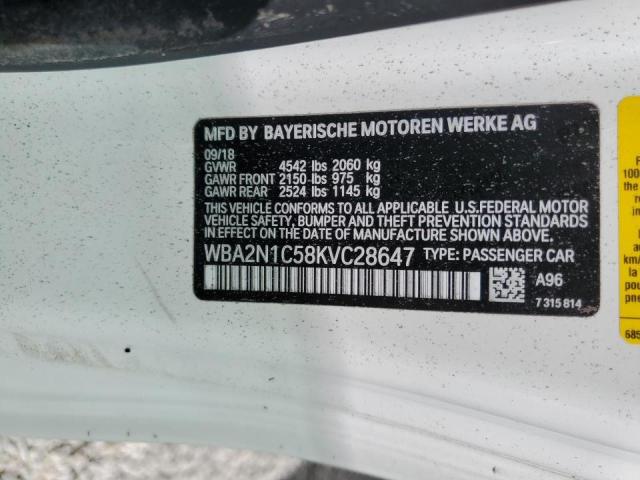 2019 BMW M240I WBA2N1C58KVC28647