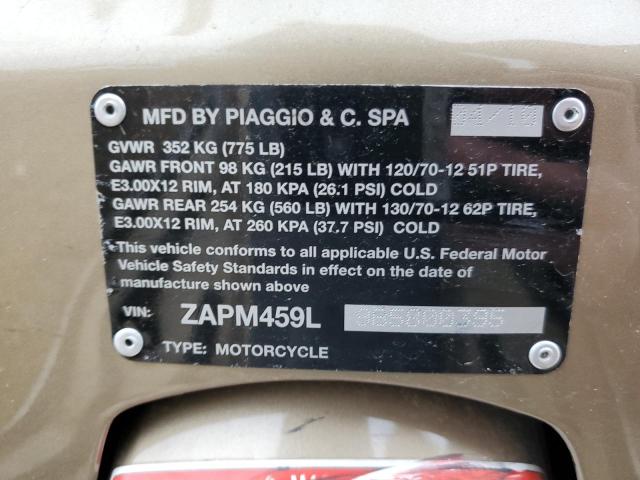 2011 VESPA GTS 300 SU ZAPM459L9B5800395