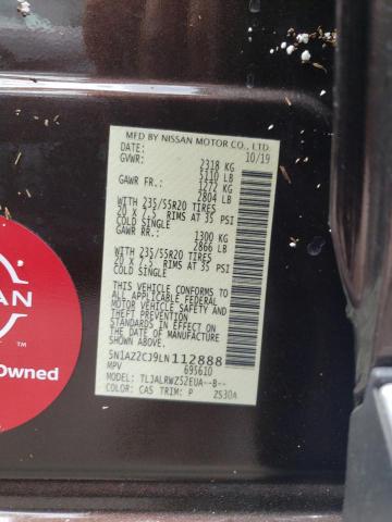 2020 NISSAN MURANO SL 5N1AZ2CJ9LN112888