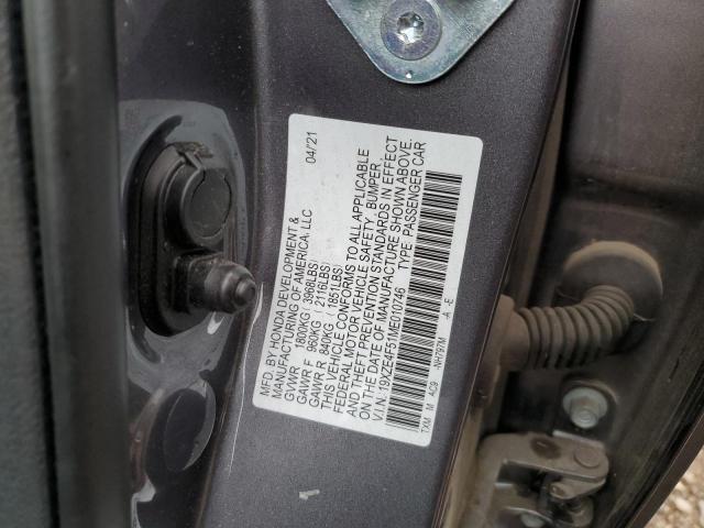 19XZE4F51ME010746 | 2021 Honda insight ex