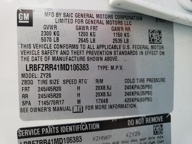 2021 BUICK ENVISION A LRBFZRR41MD106383