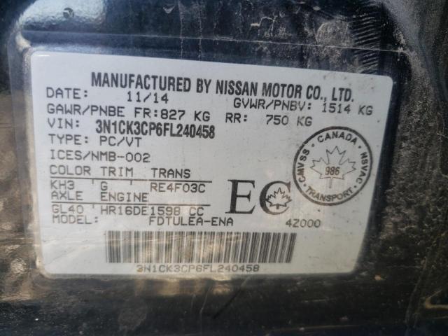 2015 NISSAN MICRA 3N1CK3CP6FL240458