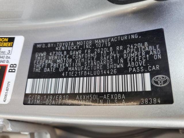 2020 TOYOTA AVALON XSE 4T1E21FB4LU014426