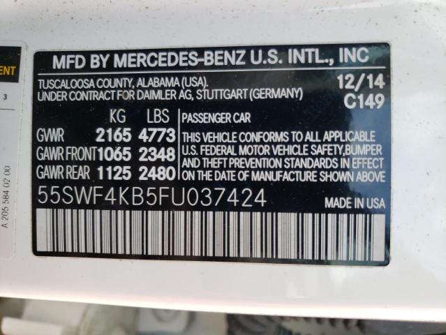 2015 MERCEDES-BENZ C 300 4MAT - 55SWF4KB5FU037424