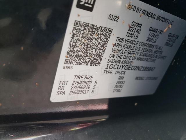 2022 CHEVROLET SILV1500 2 1GCUYGED2NZ185847