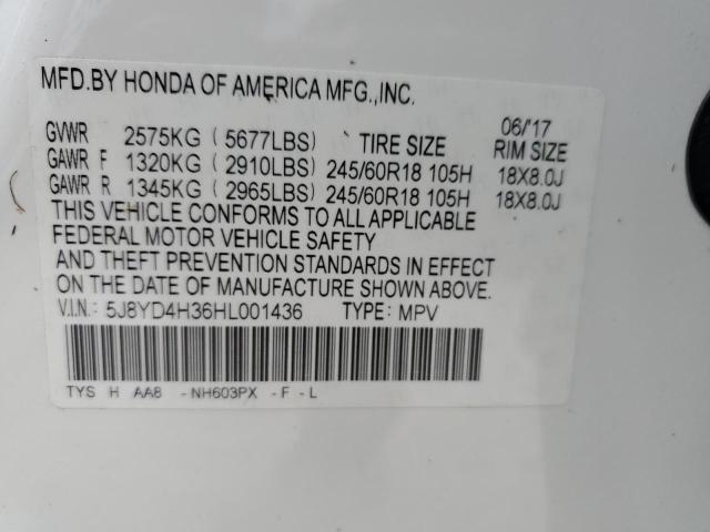 5J8YD4H36HL001436 Acura MDX