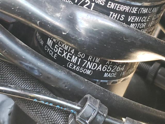 2022 KAWASAKI EX650 M - ML5EXEM17NDA65264