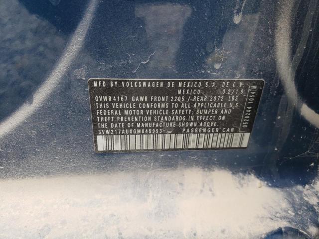 2016 VOLKSWAGEN GOLF S/SE 3VW217AU0GM045993