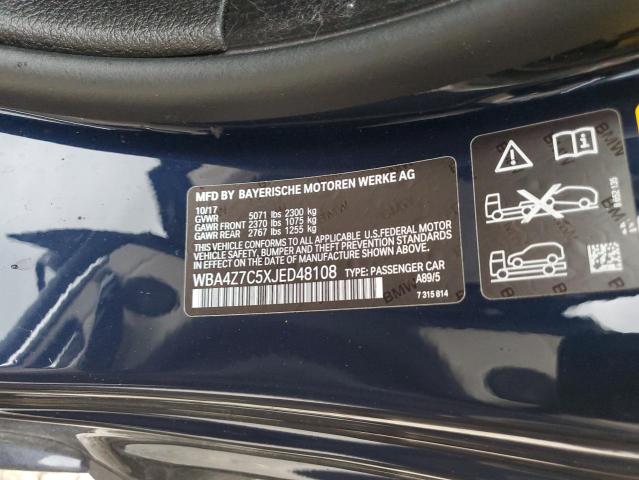 2018 BMW 440XI WBA4Z7C5XJED48108