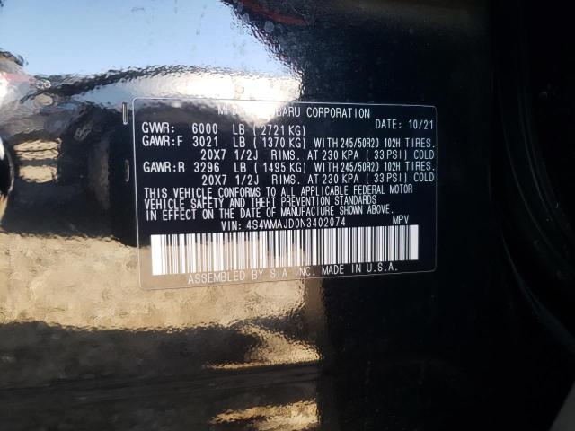 4S4WMAJD0N3402074 Subaru Ascent Onyx Edition