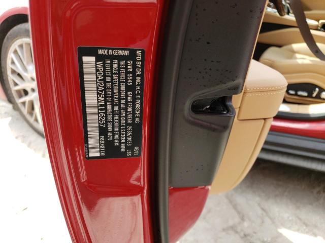 2021 PORSCHE PANAMERA B WP0AJ2A75ML116257