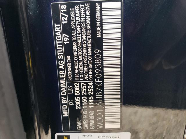 2019 MERCEDES-BENZ E 450 WDD1J6HB7KF093809
