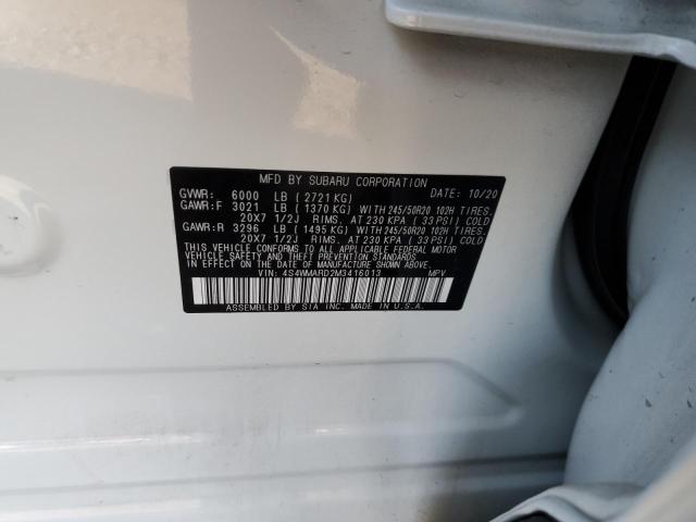 2021 SUBARU ASCENT TOU 4S4WMARD2M3416013