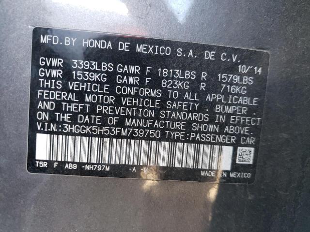 2015 HONDA FIT LX - 3HGGK5H53FM739750