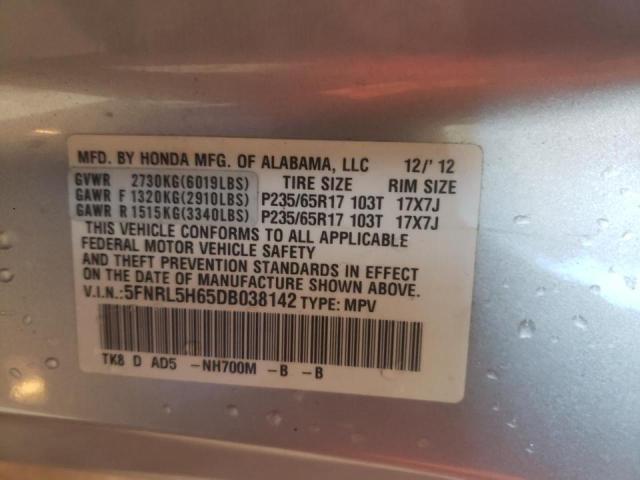 VIN 5FNRL5H65DB038142 2013 HONDA ODYSSEY no.10