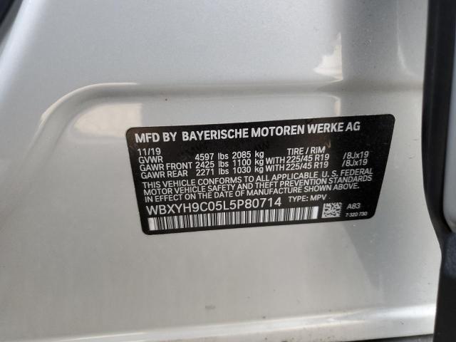 2020 BMW X2 SDRIVE2 WBXYH9C05L5P80714