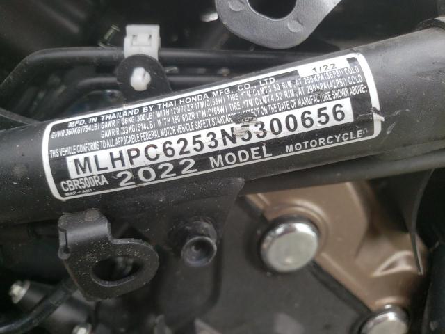 MLHPC6253N5300656 Honda Cbr Cycle CBR500 RA 10