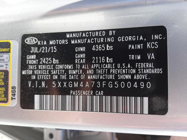 5XXGM4A73FG500490 KIA Optima Lx