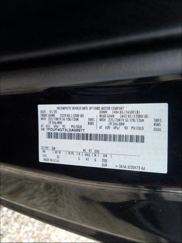 2020 FORD F450 SUPER 1FDUF4GT3LDA00977