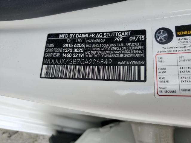 2016 MERCEDES-BENZ S MERCEDES WDDUX7GB7GA226849
