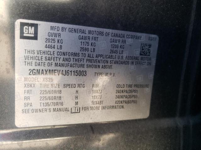 2GNAXMEV4J6115003 CHEVROLET EQUINOX 2018