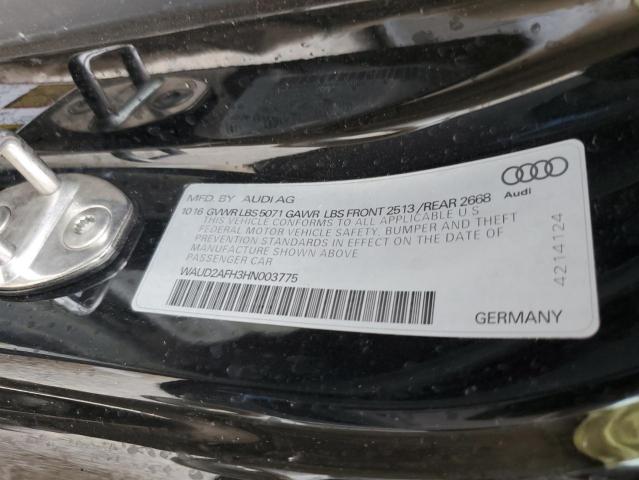 2017 AUDI A5 SPORT WAUD2AFH3HN003775